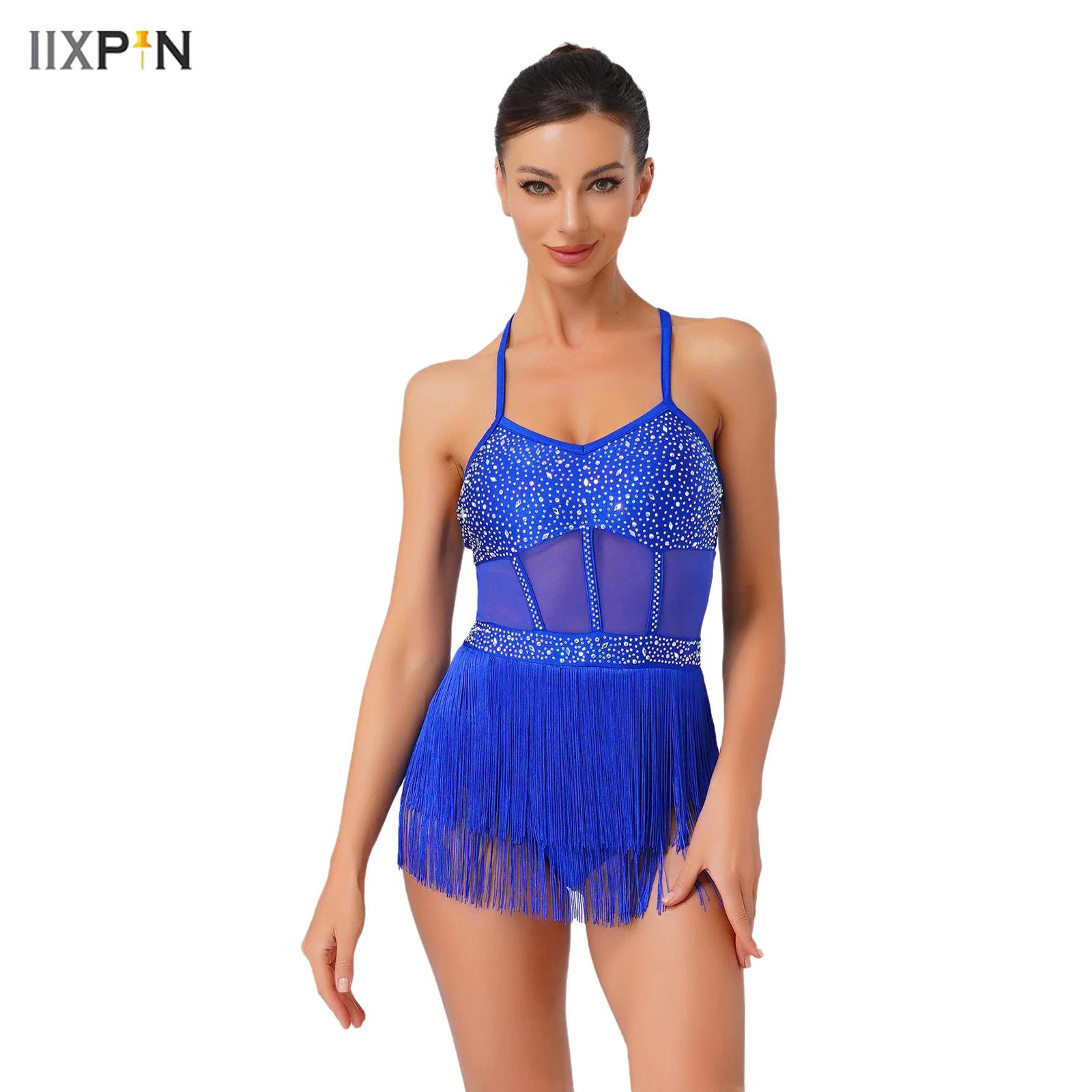 Rhinestone Banding Trim - Vestido de leotardo de baile de