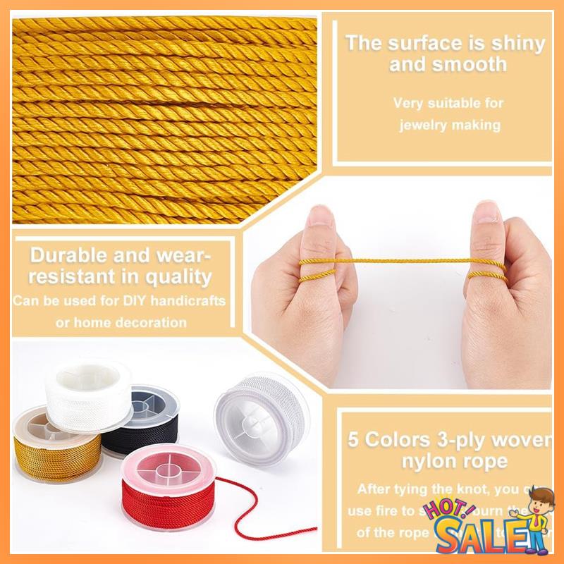 Cord Trim Twisted - Cordón de nailon trenzado AB68, cordón