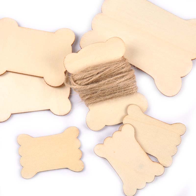 Organza Ribbon Spool - Carretes de bobina plana de madera