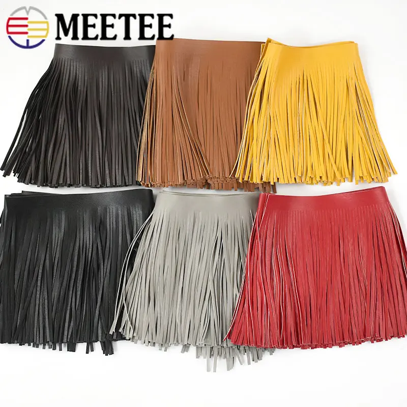 Fringe Ribbon Sewing - 1 metro Meetee 10-30cmX5mm PU cuero