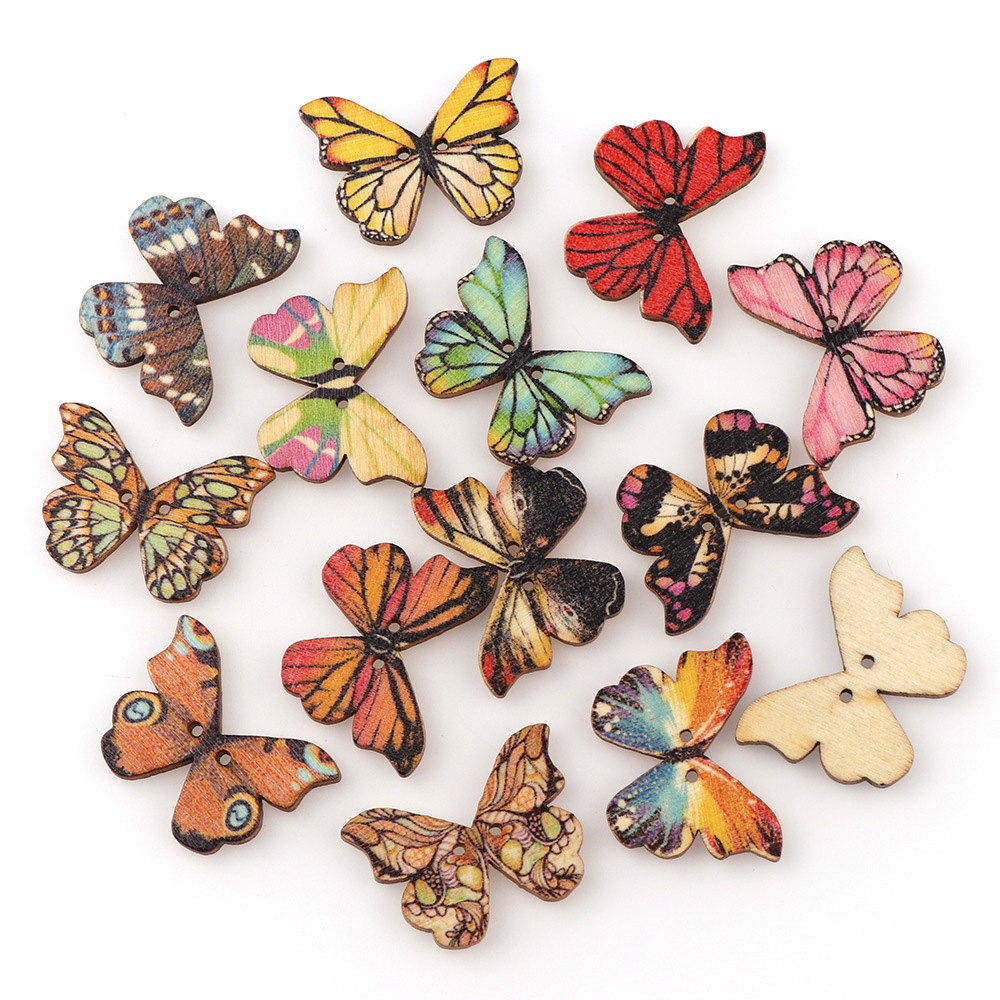 Embellishments For Scrapbooking - 50 botones de madera con forma