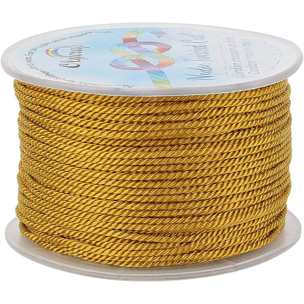 Cord Trim Twisted - Cordón de nailon satinado trenzado de