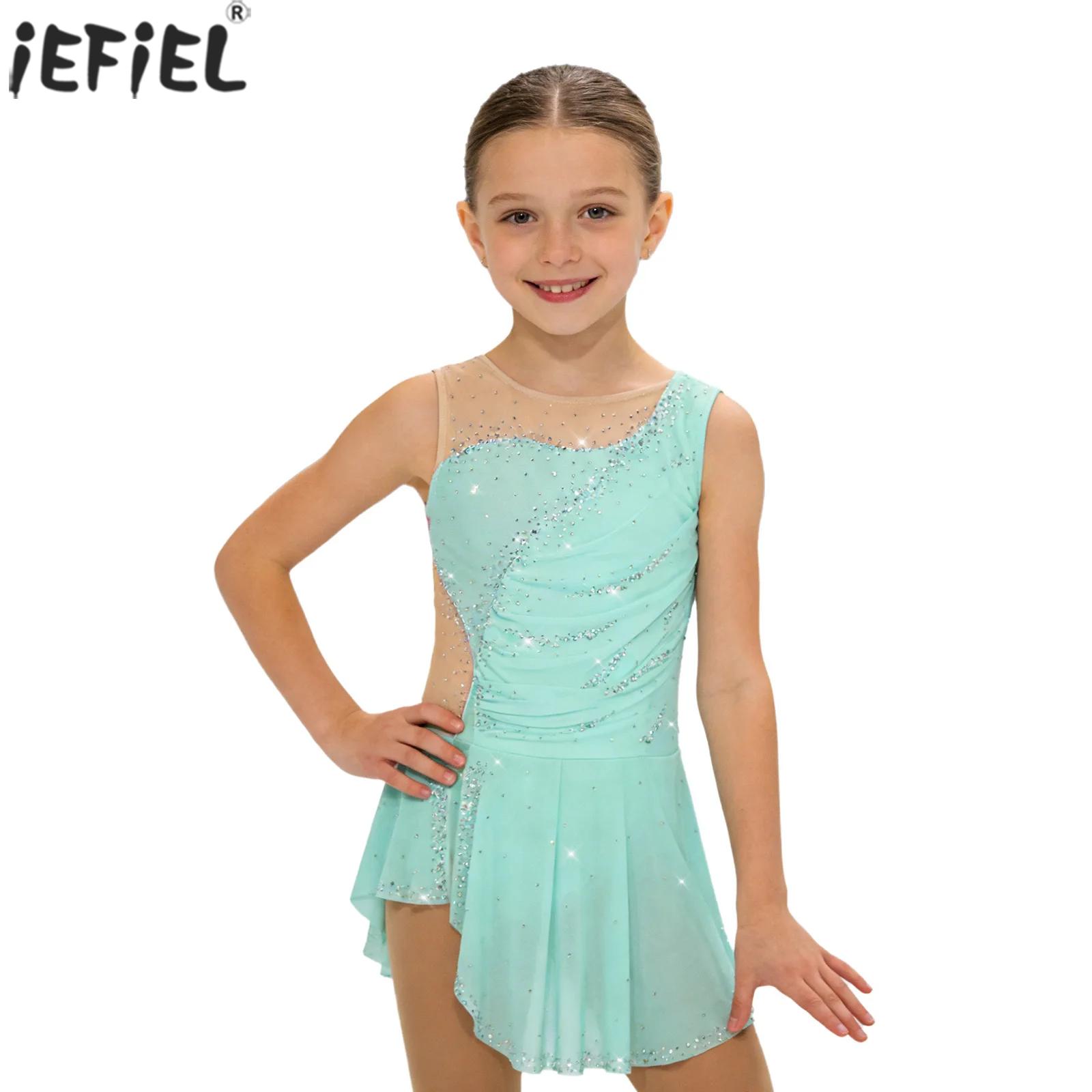 Rhinestone Banding Trim - Traje de patinaje artístico para niñas,