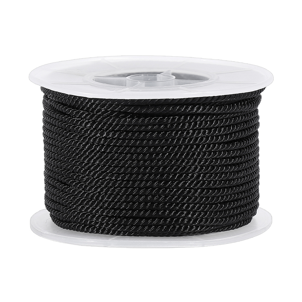 Cord Trim Twisted - 27.34 Yardas de Cordón Trenzado Negro
