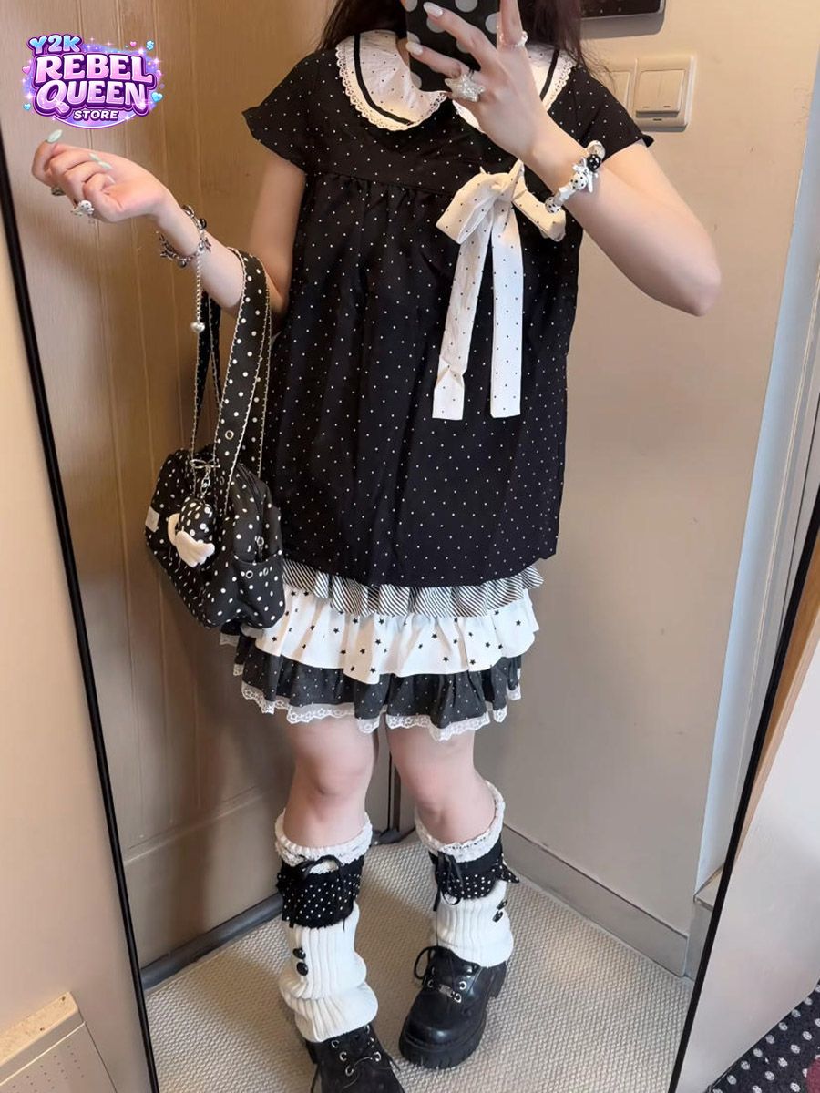 Lace Ribbon Trim - Conjunto de 2 piezas Y2K Kawaii