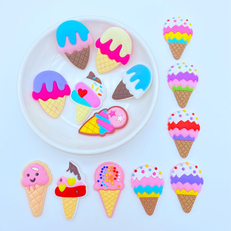 Embellishment Glue Craft - Serie de helados bonitos de PVC,