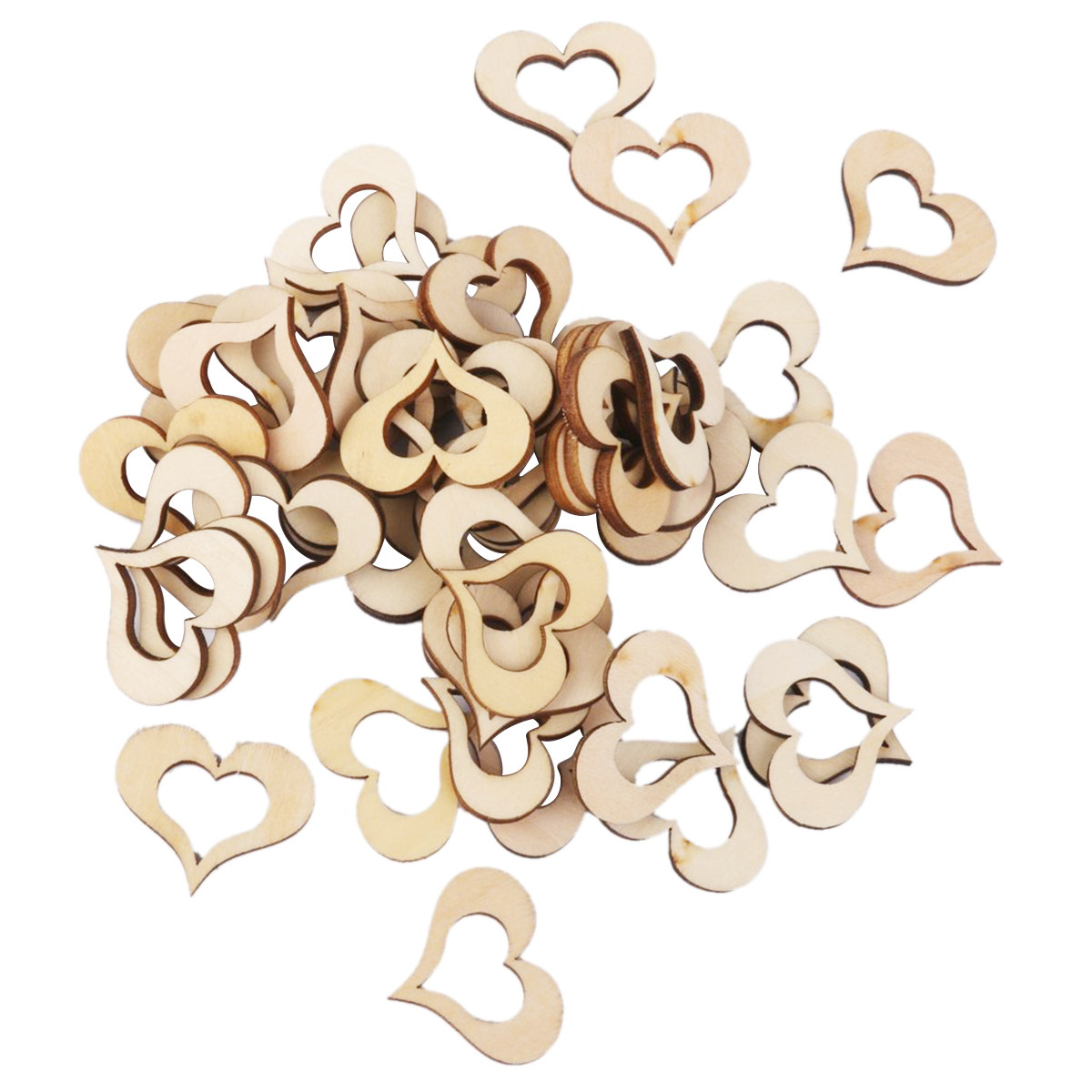 Embellishments For Scrapbooking - 50 Discos de Madera de Tilo