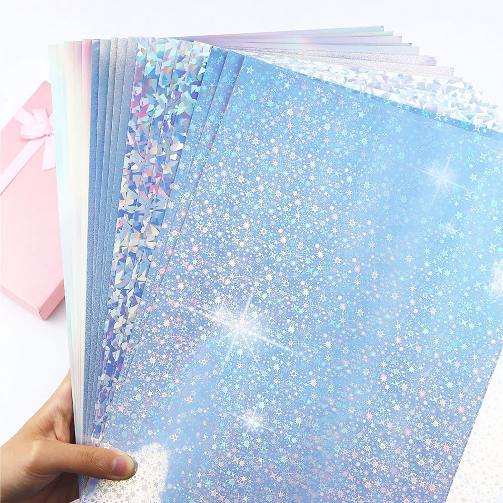 Glitter Vinyl Roll - Pegatinas autoadhesivas con purpurina, laminación transparente