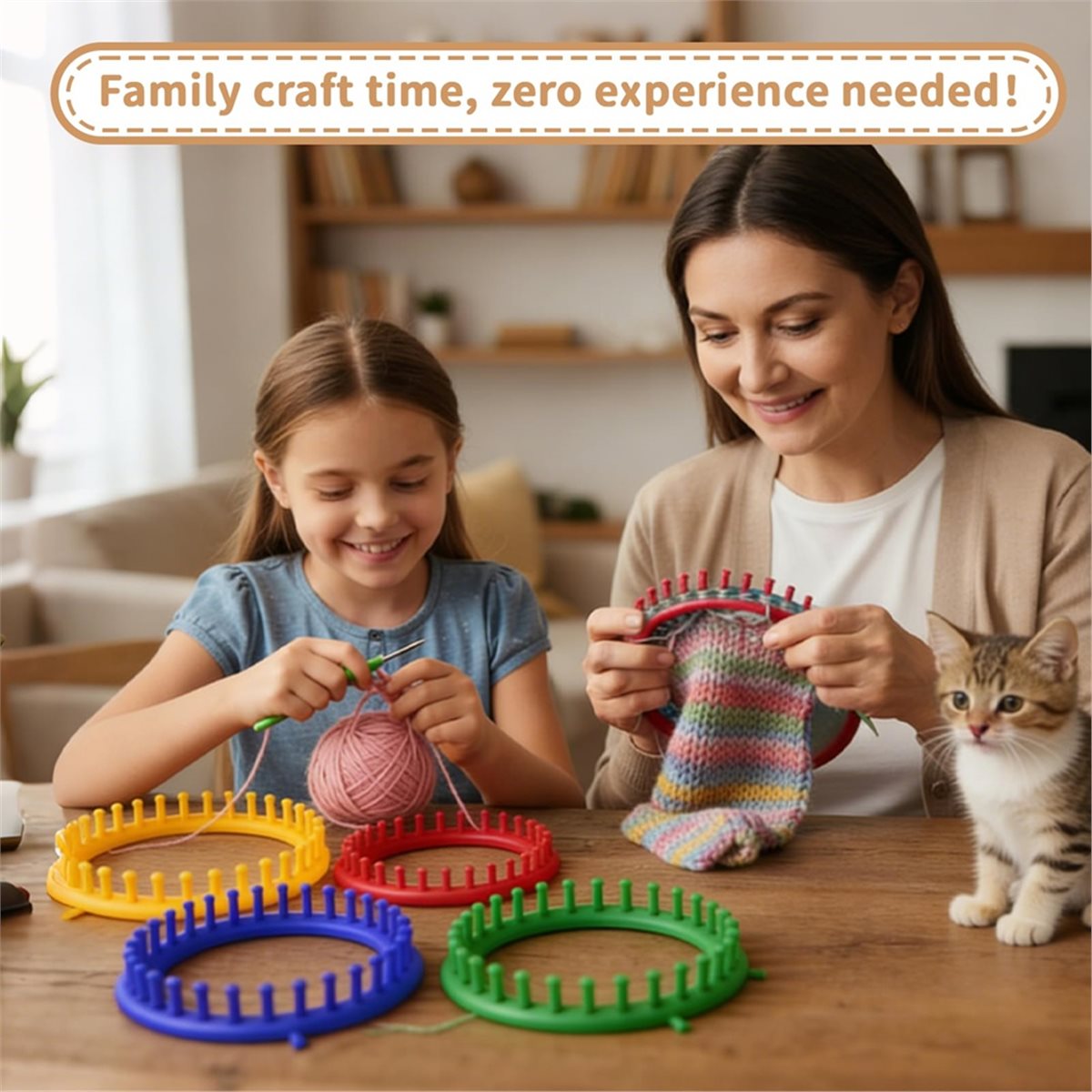 Pom Pom Maker Tool - Kit de Tejido Ligero con Herramienta