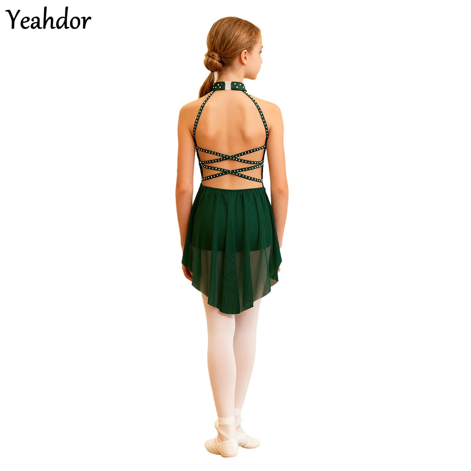 Rhinestone Banding Trim - Vestido de Danza Lírica para Niñas