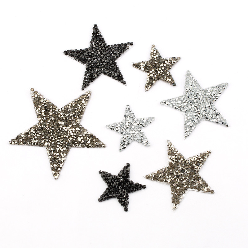 Hotfix Rhinestone Sheet - Parche de hierro bordado mixto para