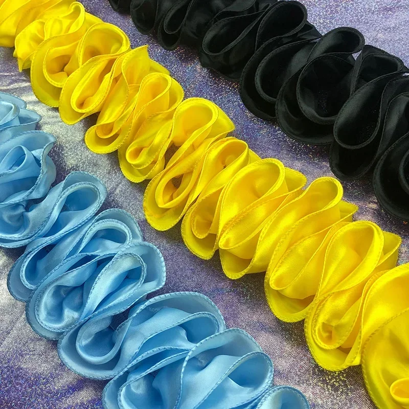 Lace Ribbon Trim - Adorno plisado con volantes de 5