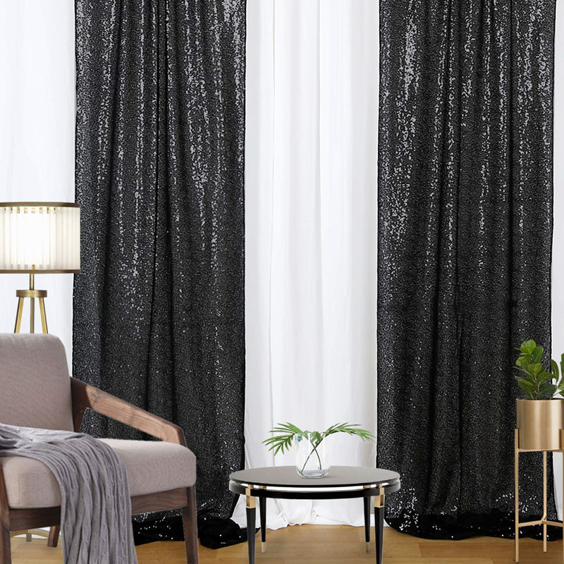 Cortinas de fondo de lentejuel - Sequin Fabric Panel reseña y precio