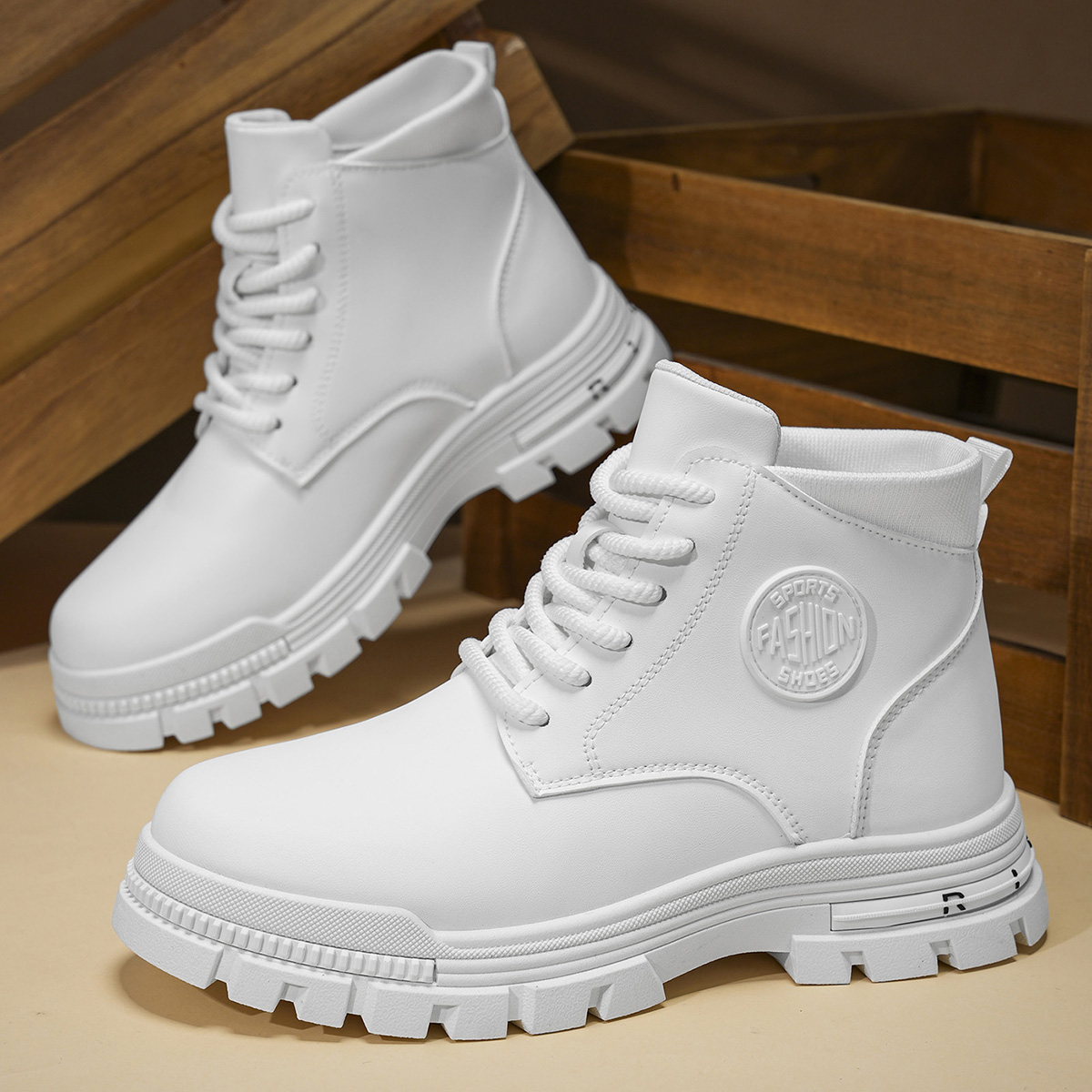 Botas de moto blancas a la mod - Guipure Lace Panel reseña y precio
