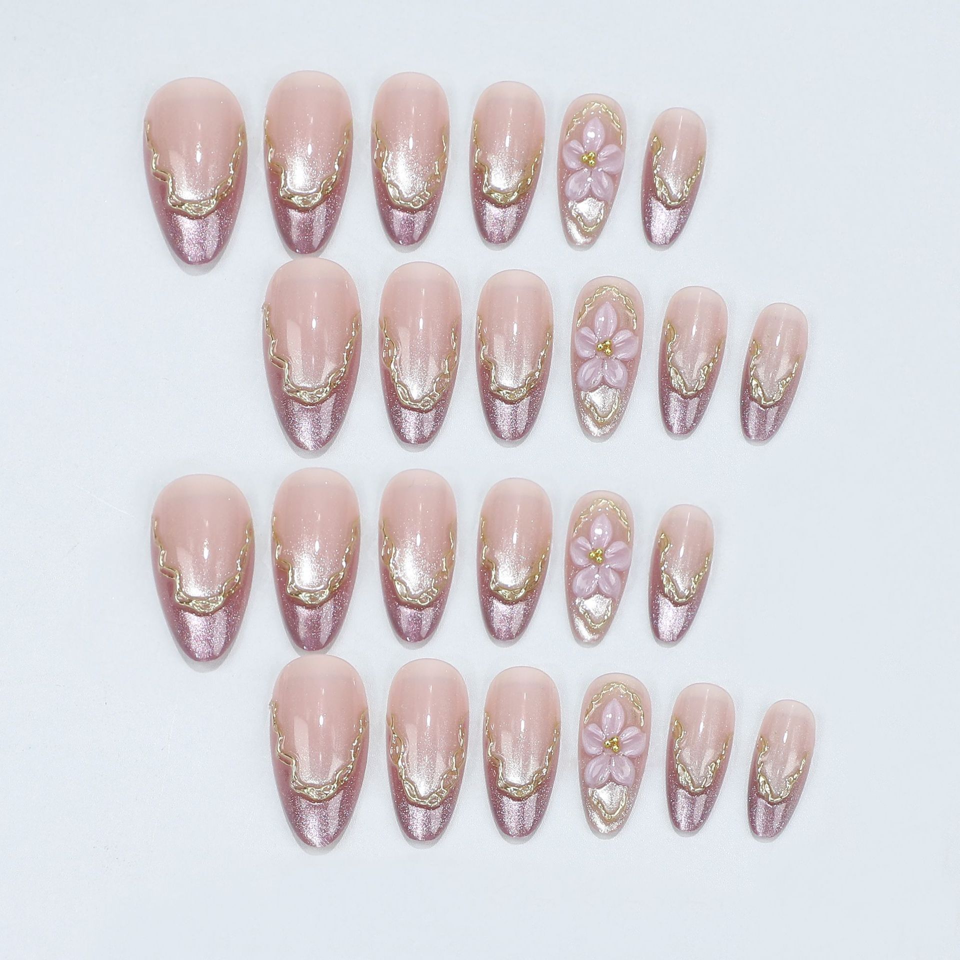 Uñas postizas 3D con diseño de - Embroidery Embellishments reseña y precio