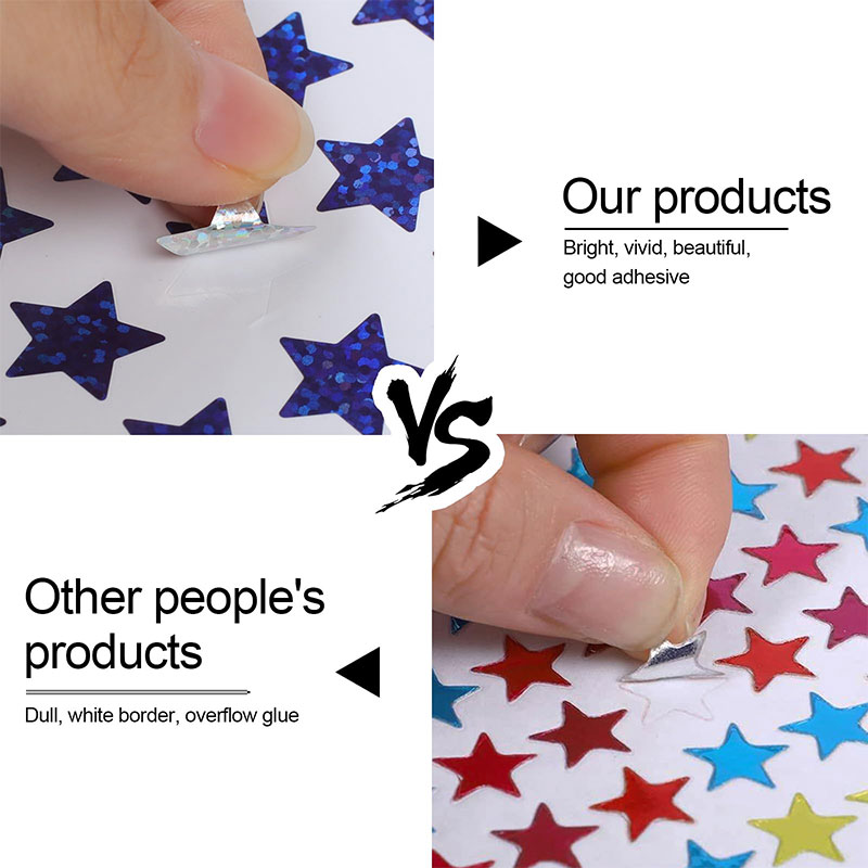 420 pegatinas de estrellas hol - Glitter Vinyl Roll reseña y precio