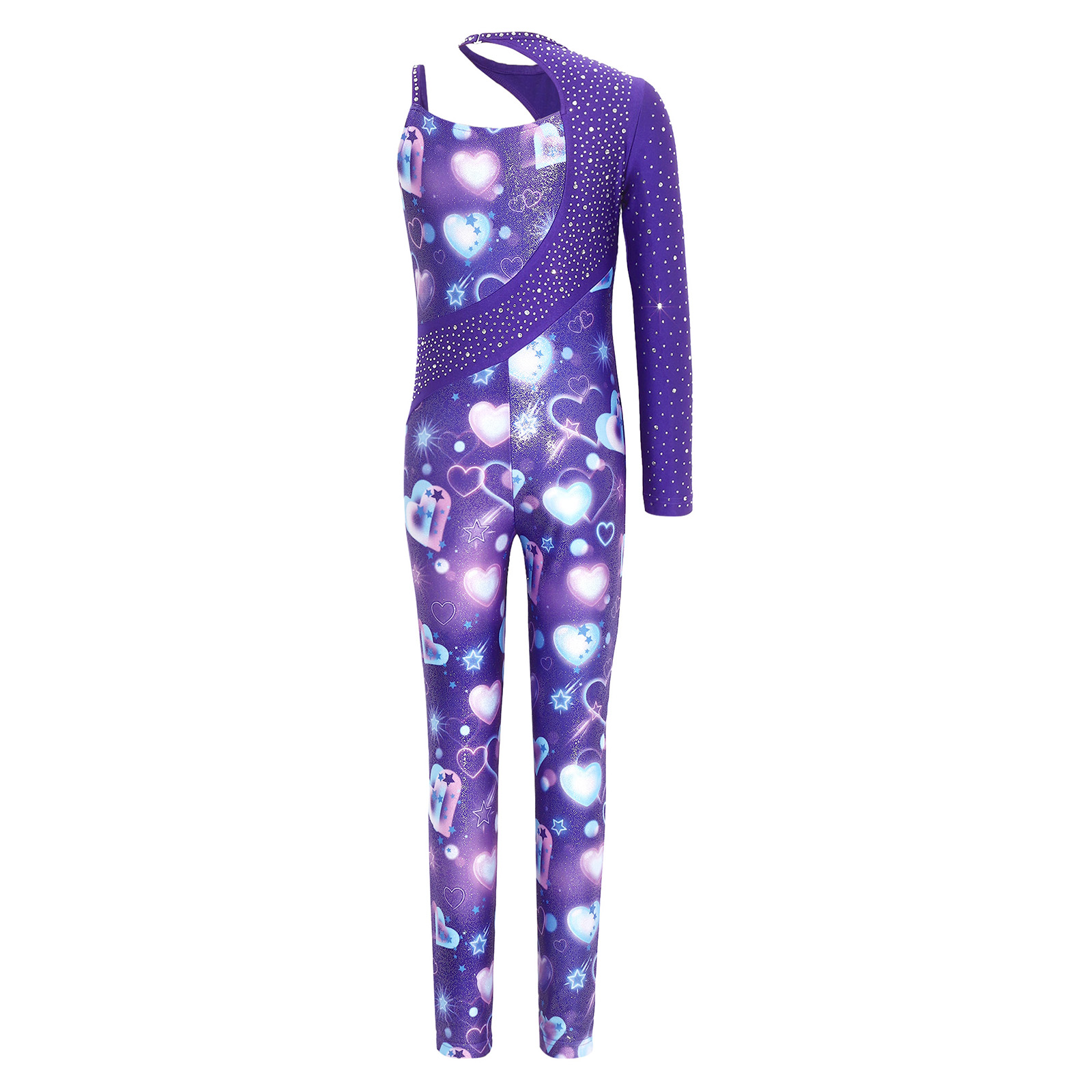Maillot de Gimnasia para Niñas - Rhinestone Banding Trim reseña y precio