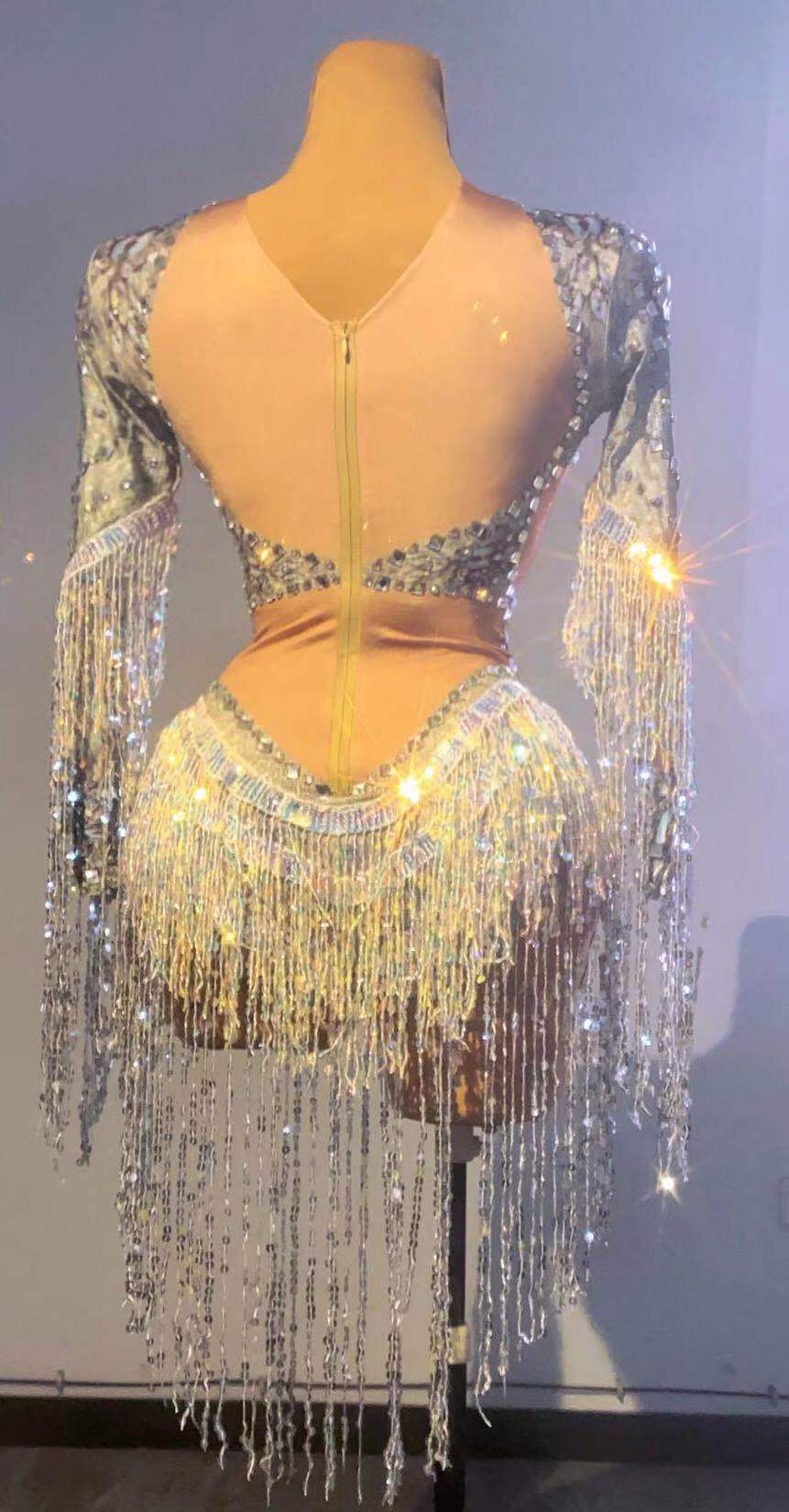 Body de fiesta con borlas y di - Rhinestone Banding Trim reseña y precio