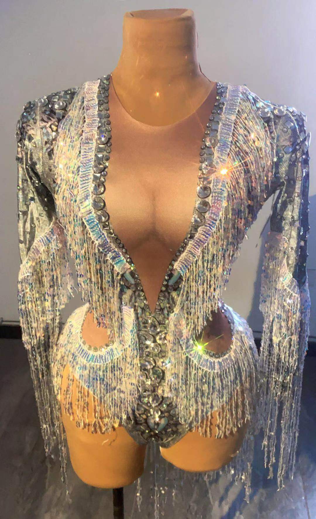 Body de fiesta con borlas y di - Rhinestone Banding Trim reseña y precio