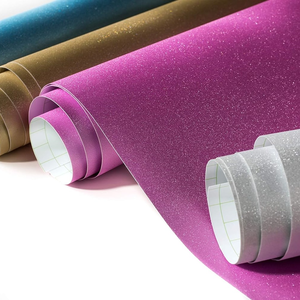 Vinilo adhesivo con purpurina  - Glitter Vinyl Roll reseña y precio