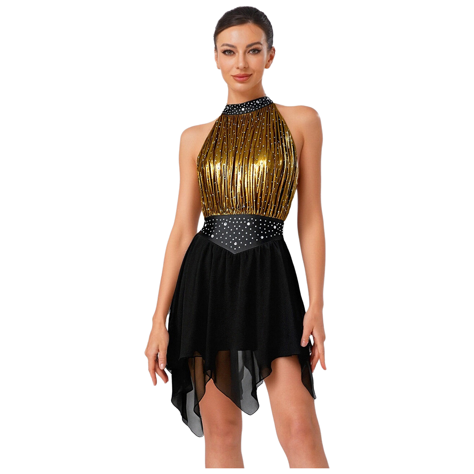 Vestido de Danza Lírica sin Ma - Rhinestone Banding Trim reseña y precio