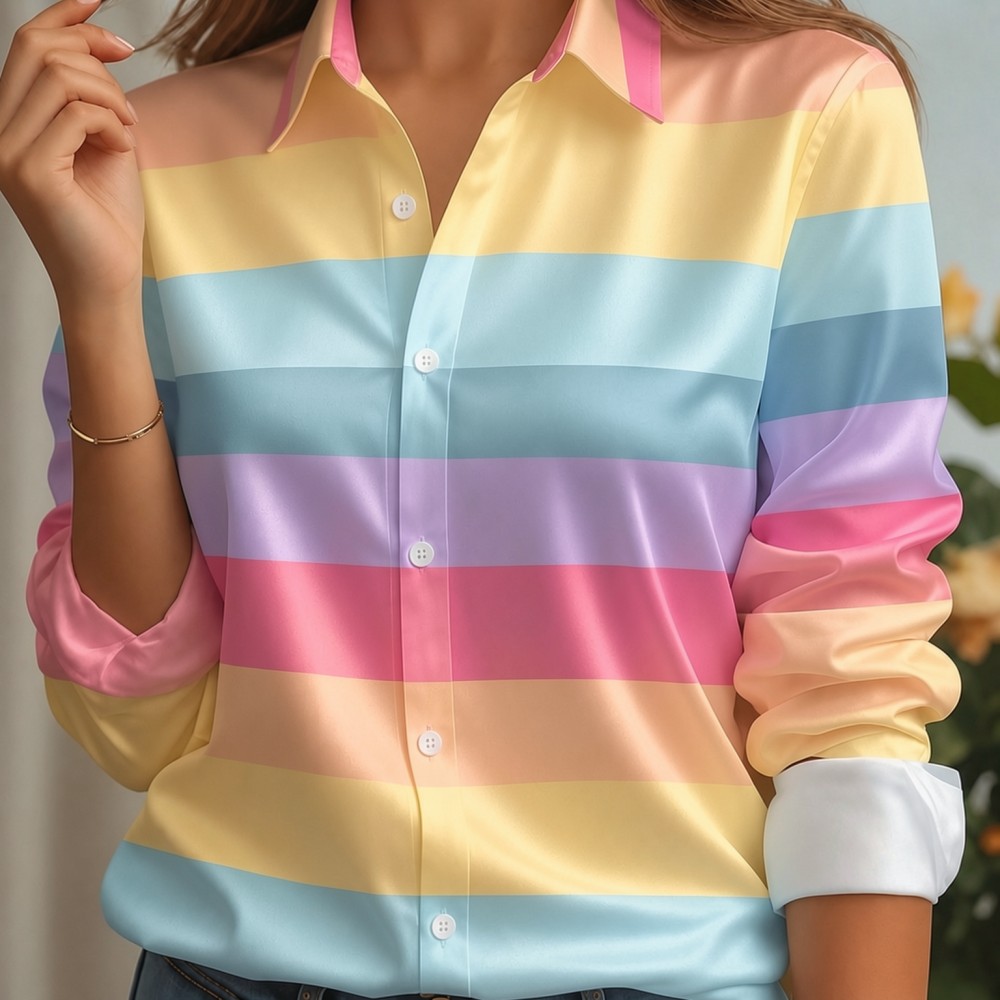 Camisa de satén para mujer con - Embellish Knit reseña y precio