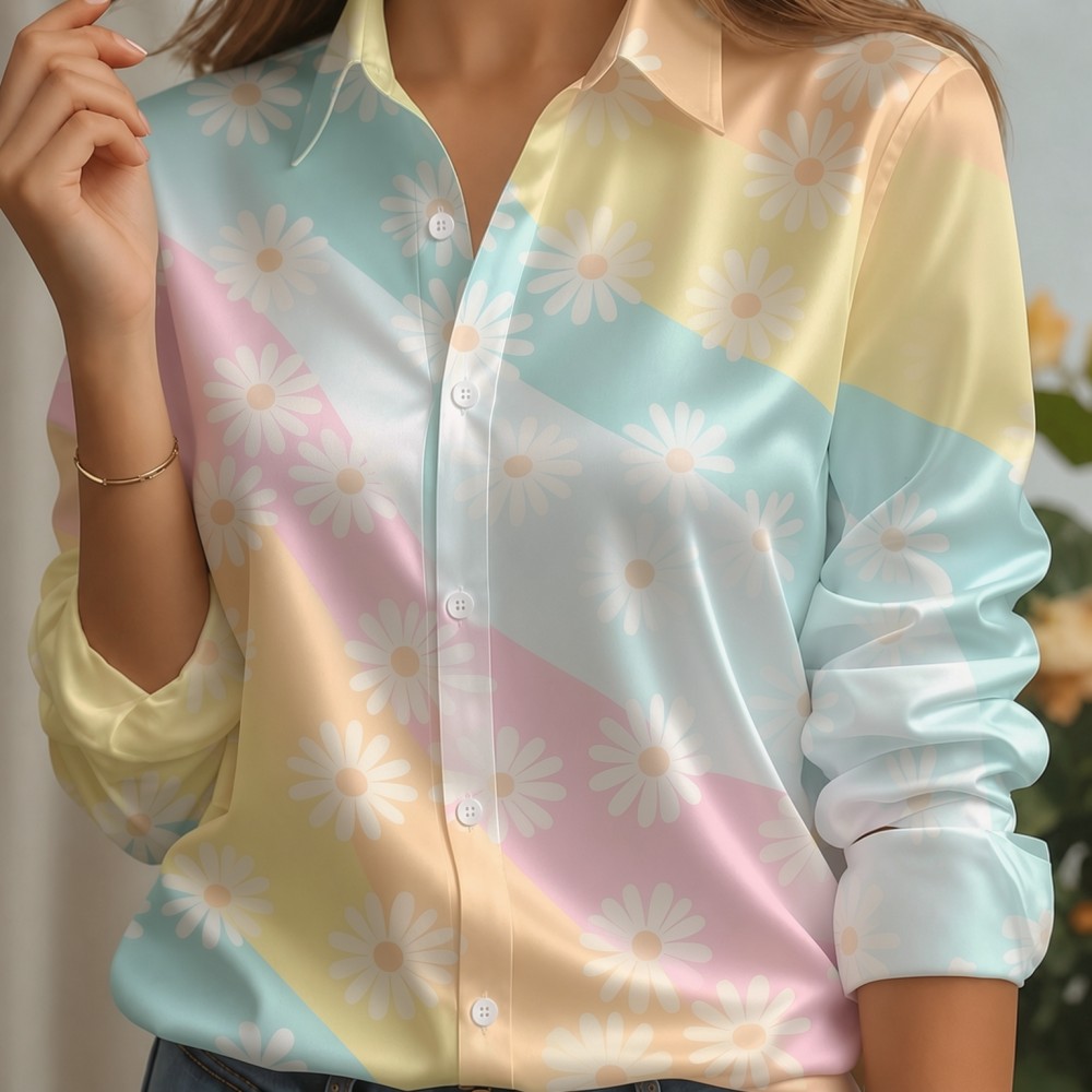 Camisa de satén para mujer con - Embellish Knit reseña y precio