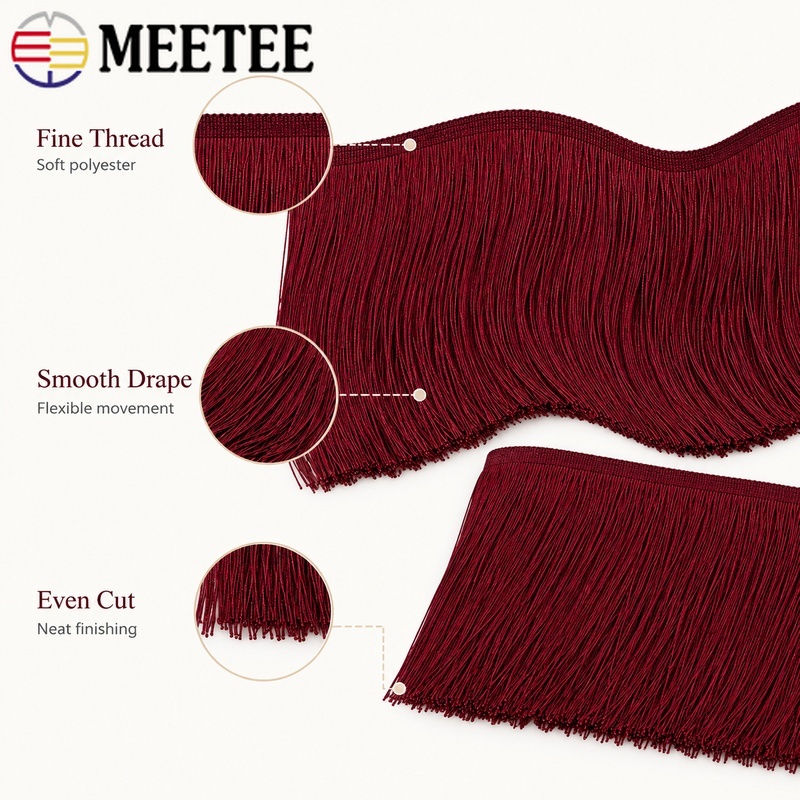 Cinta de Flecos con Borlas Roj - Fringe Ribbon Sewing reseña y precio