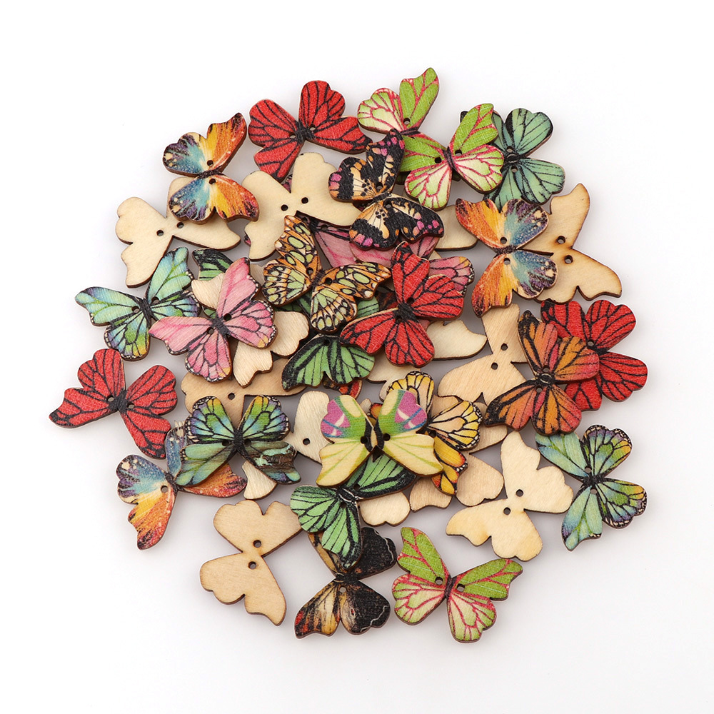 50 botones de madera con forma - Embellishments For Scrapbooking reseña y precio