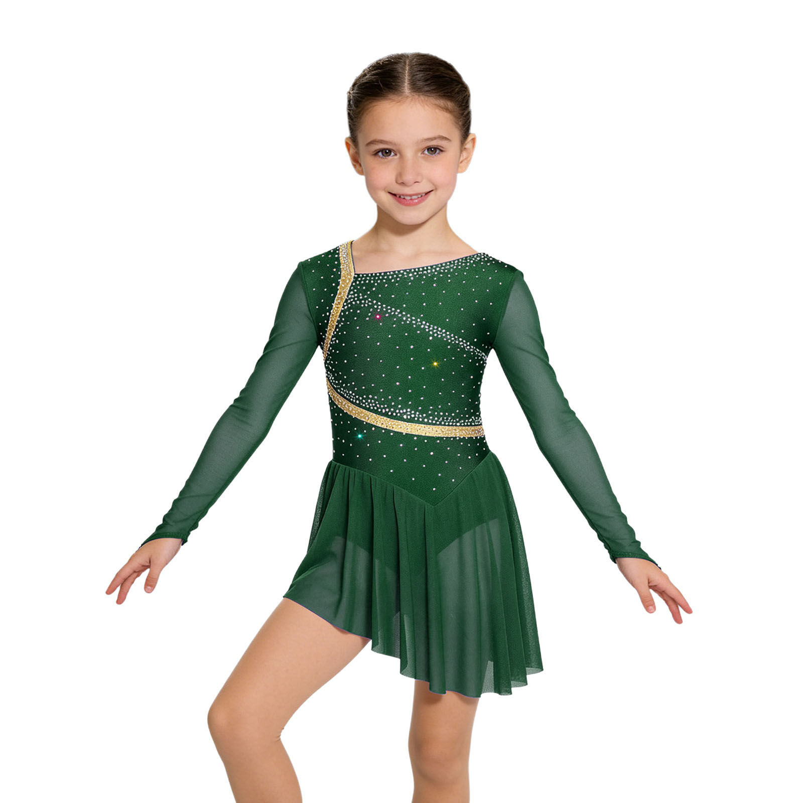 Vestido de Danza Contemporánea - Rhinestone Banding Trim reseña y precio
