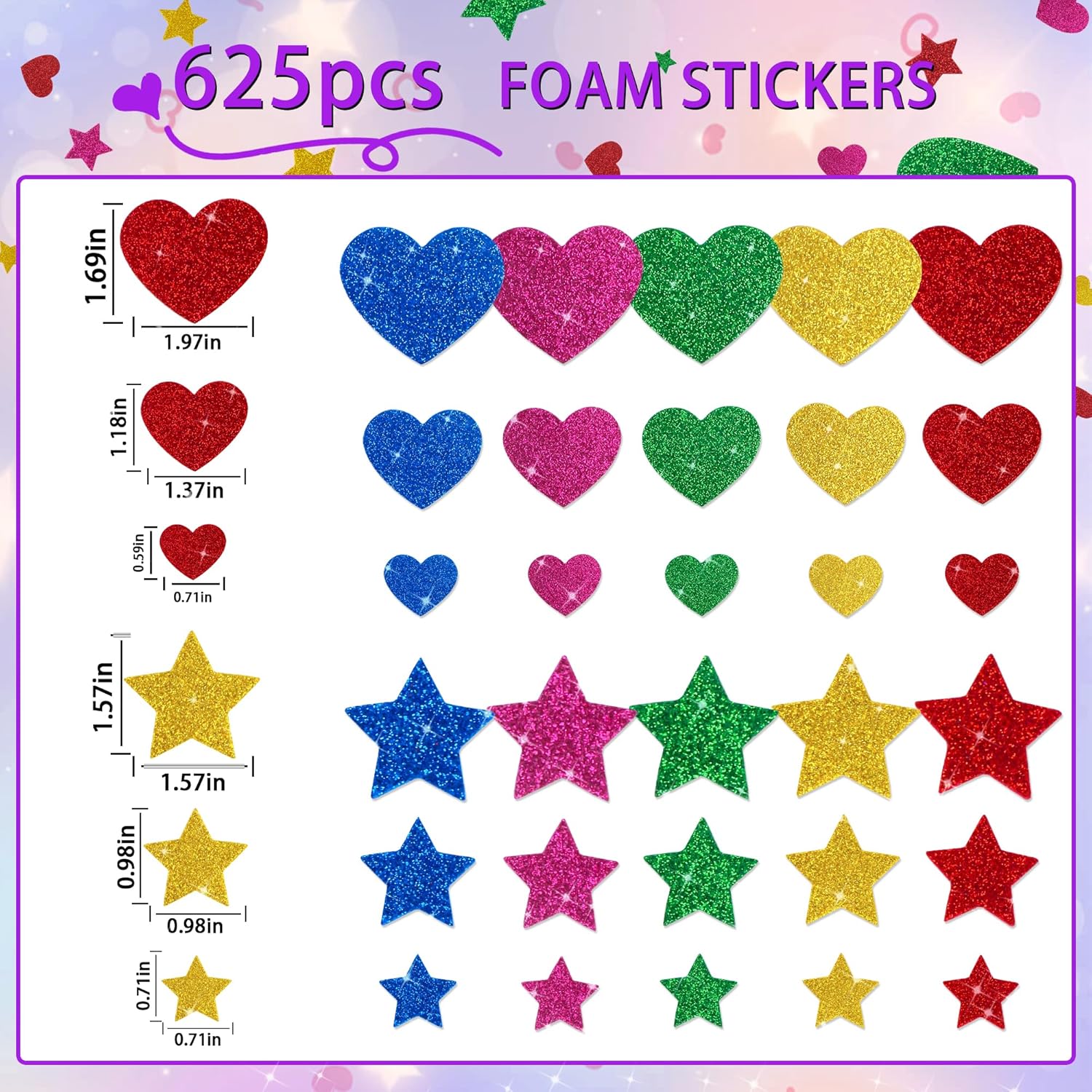 625 pegatinas de espuma con fo - Glitter Vinyl Roll reseña y precio