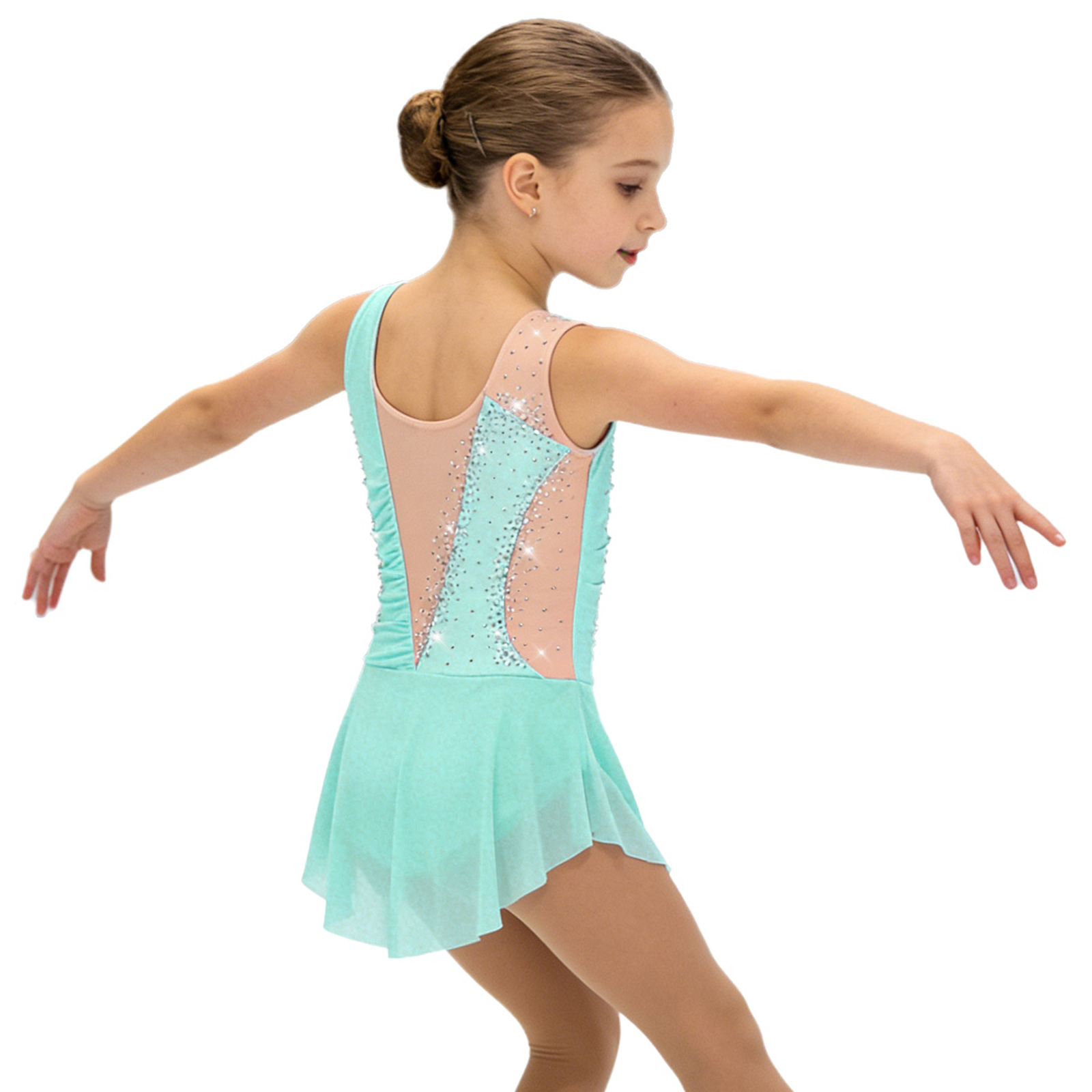 Traje de patinaje artístico pa - Rhinestone Banding Trim reseña y precio