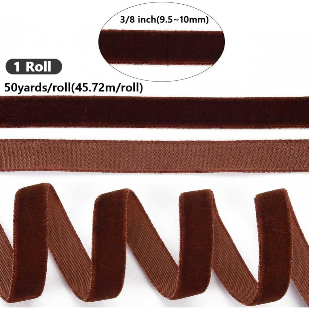 50 yardas 3/8 pulgadas cinta d - Velvet Ribbon Roll reseña y precio