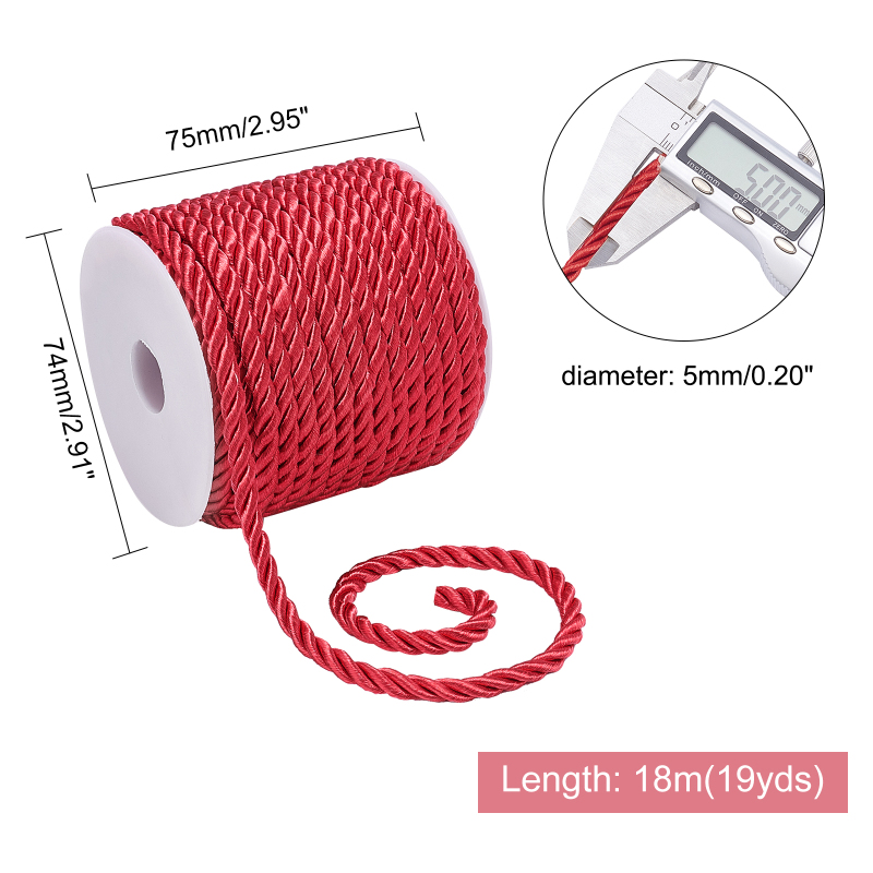 Cuerda de seda roja de 19,6 ya - Cord Trim Twisted reseña y precio