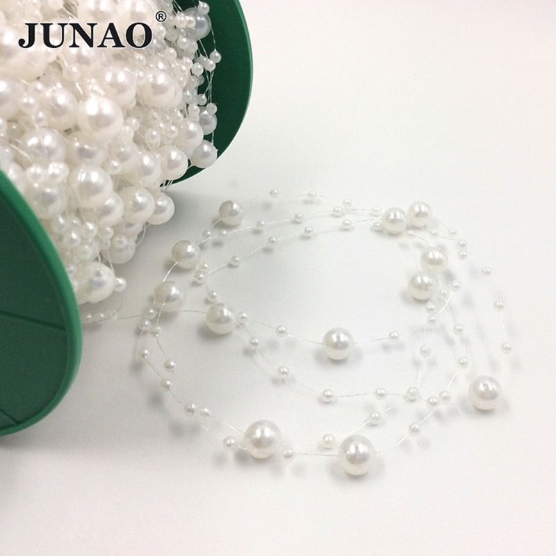 JUNAO 20 metros 3 + 8mm cuenta - Pearl Trim Chain reseña y precio