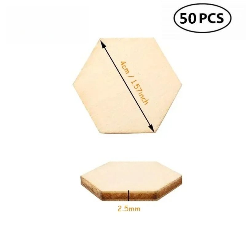 50 Uds. De piezas hexagonales  - Embellish Craft reseña y precio