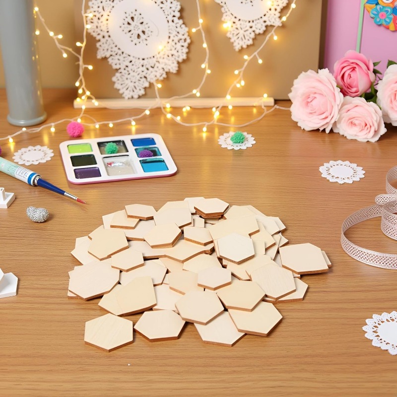 50 Uds. De piezas hexagonales  - Embellish Craft reseña y precio