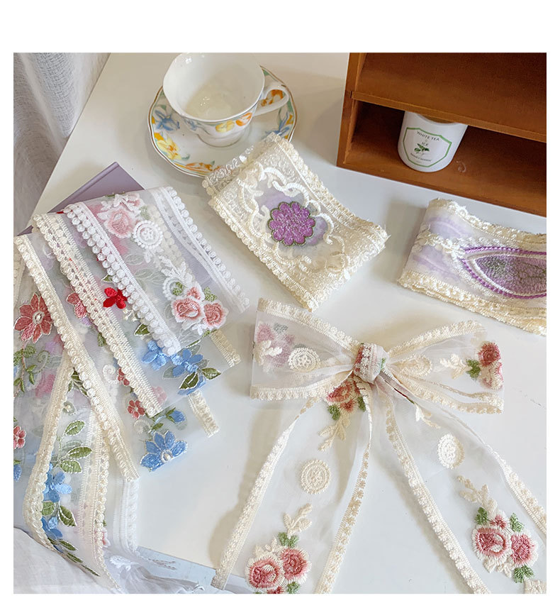 Cinta de flores bordada de enc - Lace Ribbon Trim reseña y precio