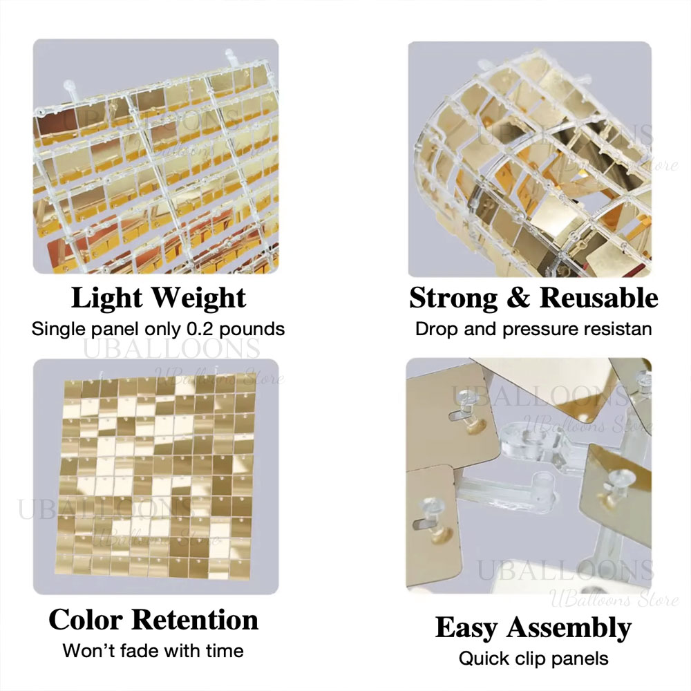 Paneles de pared brillantes de - Sequin Fabric Panel reseña y precio