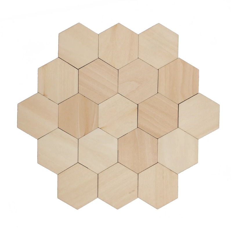 Rebanadas hexagonales de mader - Craft Embellishments reseña y precio