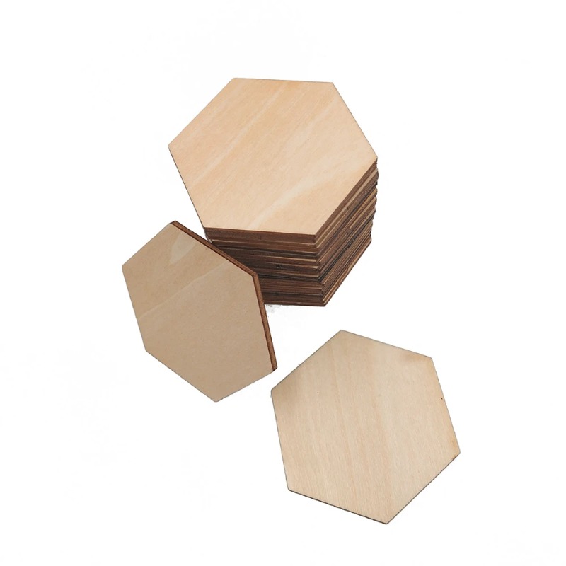 Rebanadas hexagonales de mader - Craft Embellishments reseña y precio