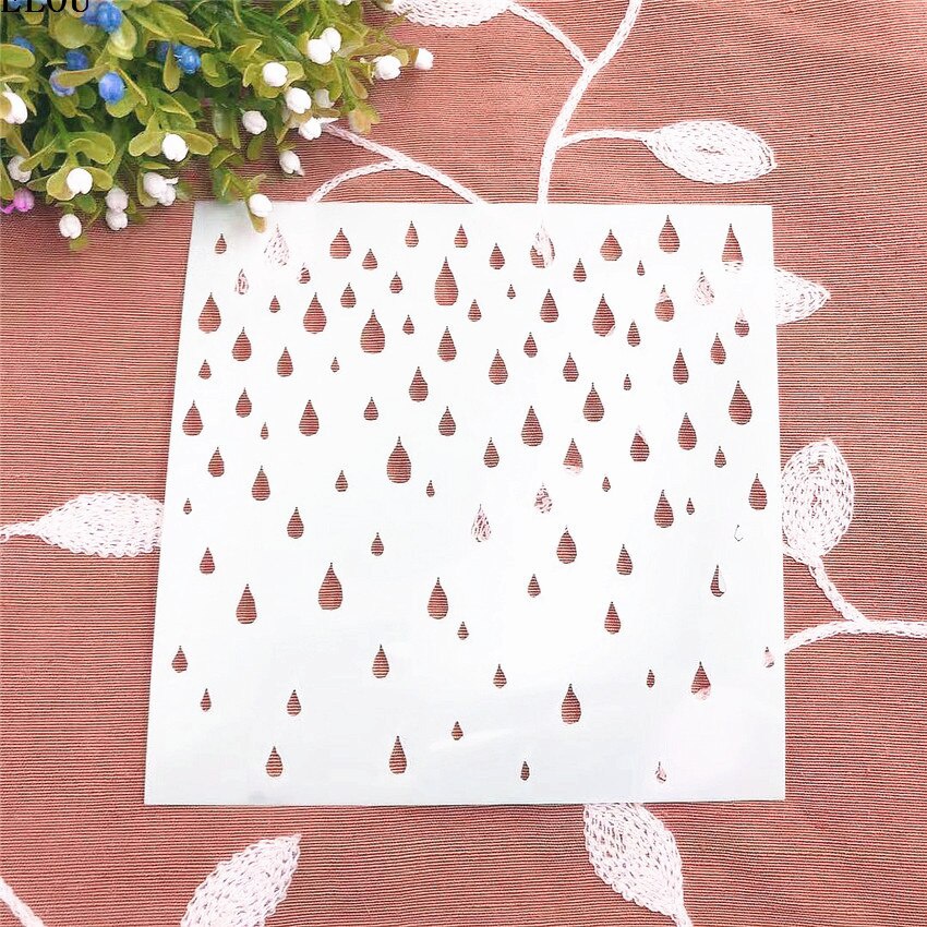 15*15 gotas de lluvia plantill - Embellishments For Scrapbooking reseña y precio
