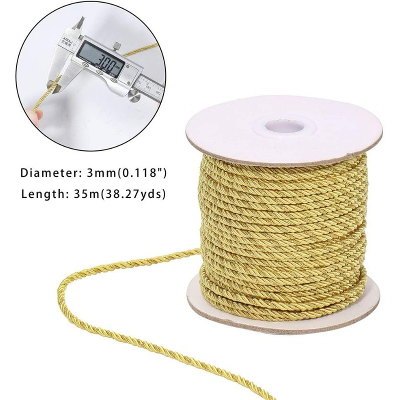 Cuerda trenzada metálica de 3m - Cord Trim Twisted reseña y precio