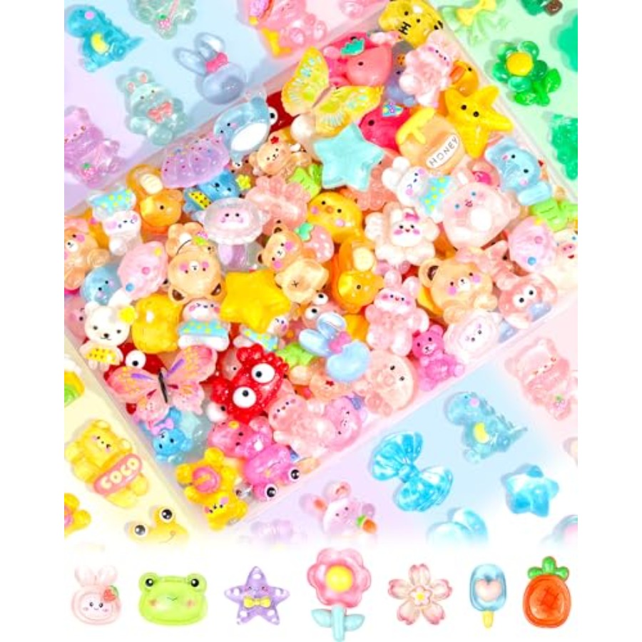 100 piezas de dijes de resina  - Easter Craft Embellishment Set reseña y precio