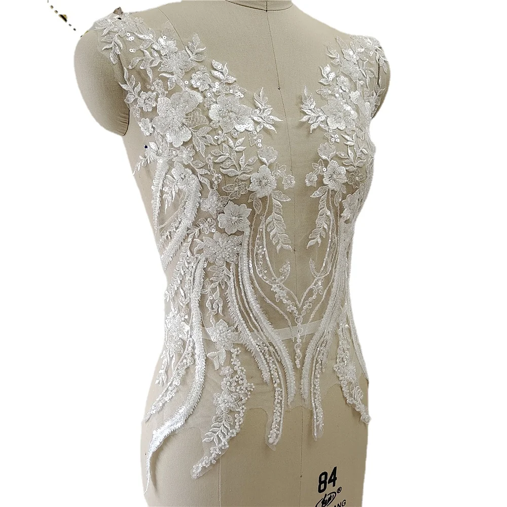 Nuevo vestido de novia 3D con  - Applique Patch Flower reseña y precio