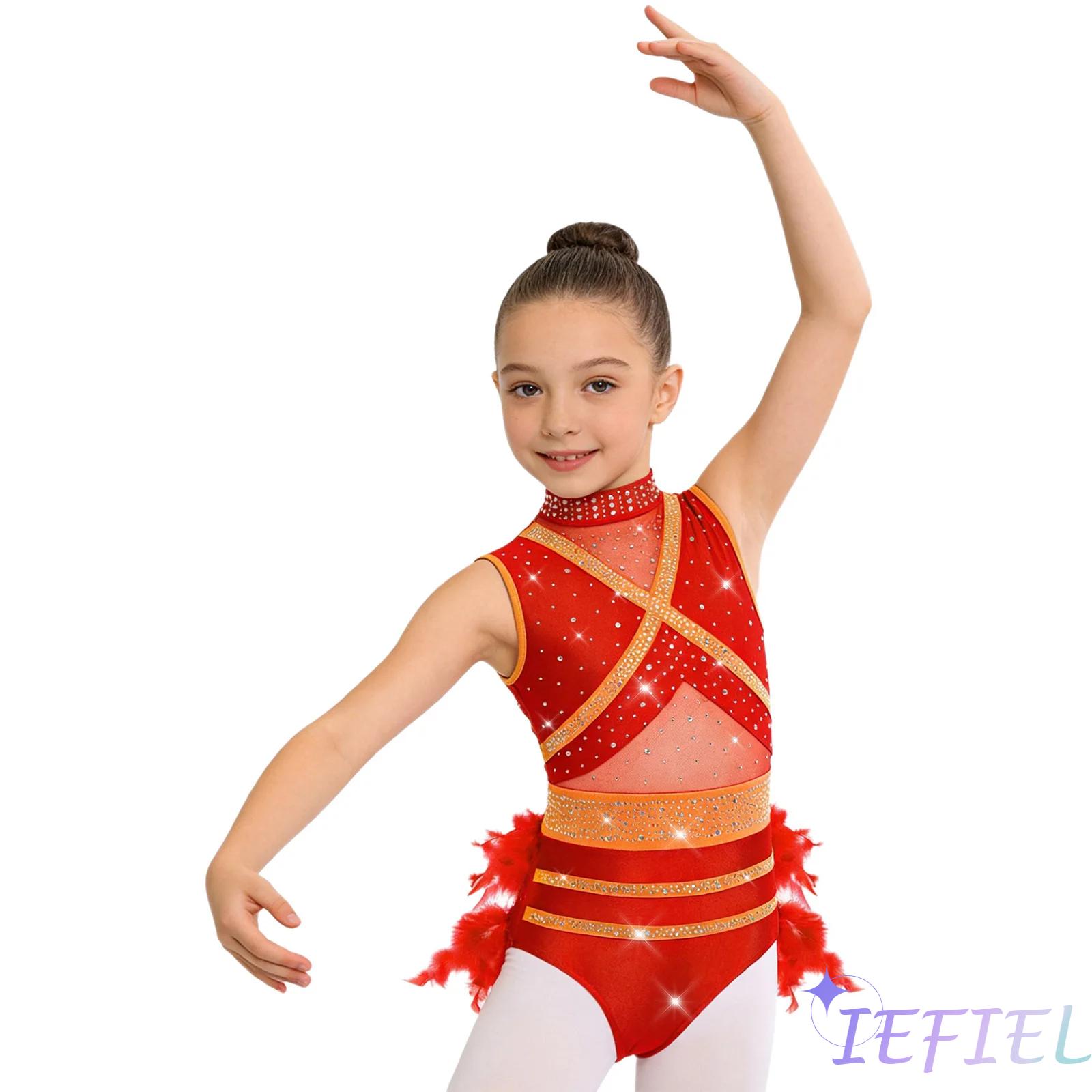 Traje de Ballet Latino para Ni - Rhinestone Banding Trim reseña y precio
