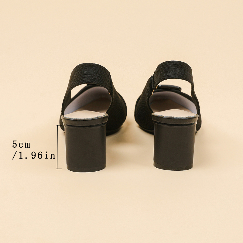 Sandalias de tacón alto con pu - Embellish Knit reseña y precio